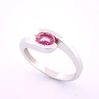 Création sur mesure : Bague Saphir Rose et Or blanc